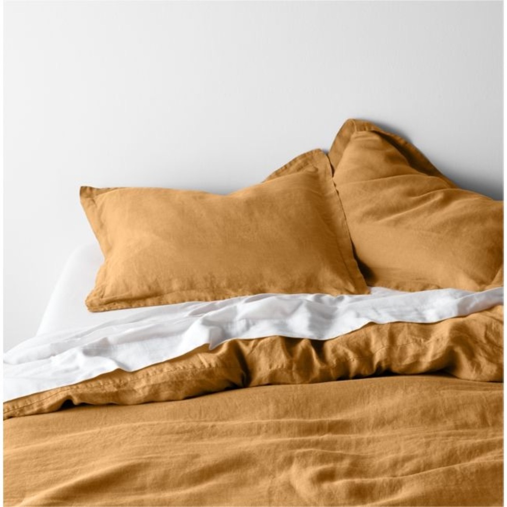 C&B Brulee Brown Natural Hemp Full/Queen Duvet Cover